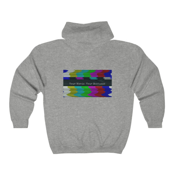 Unisex Glitchy TV Zip Hoodie - Image 9