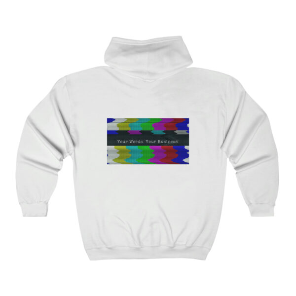 Unisex Glitchy TV Zip Hoodie - Image 3