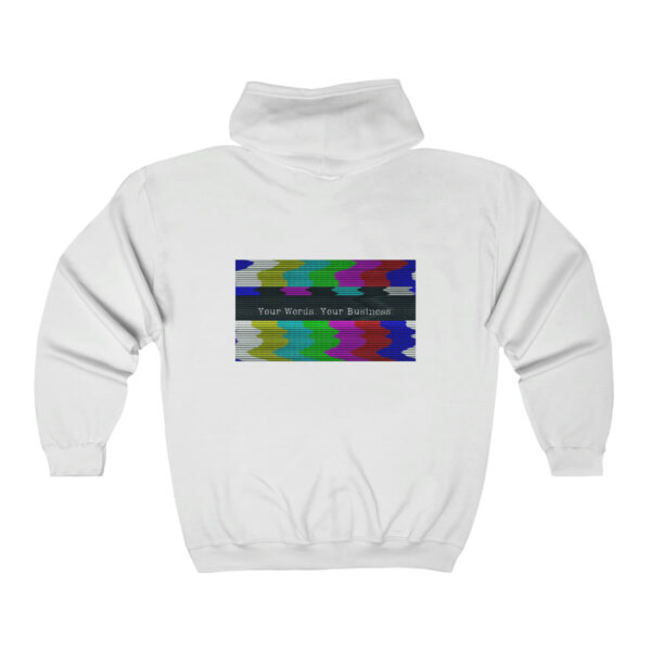 Unisex Glitchy TV Zip Hoodie - Image 5