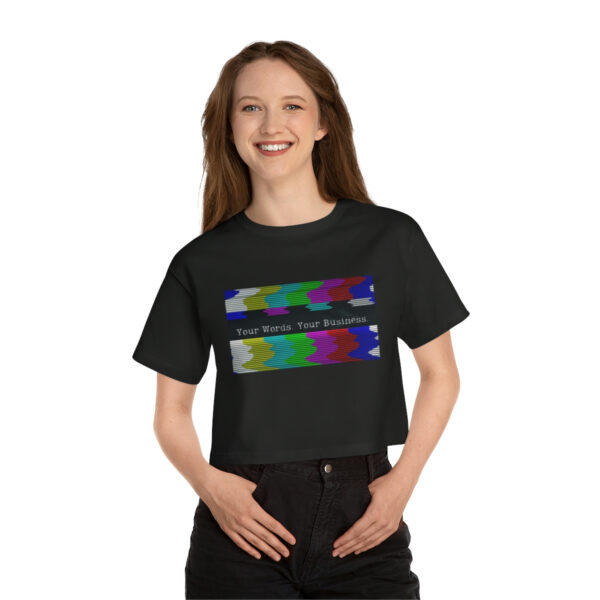 Glitchy TV Cropped Tee - Image 6