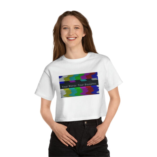 Glitchy TV Cropped Tee - Image 3