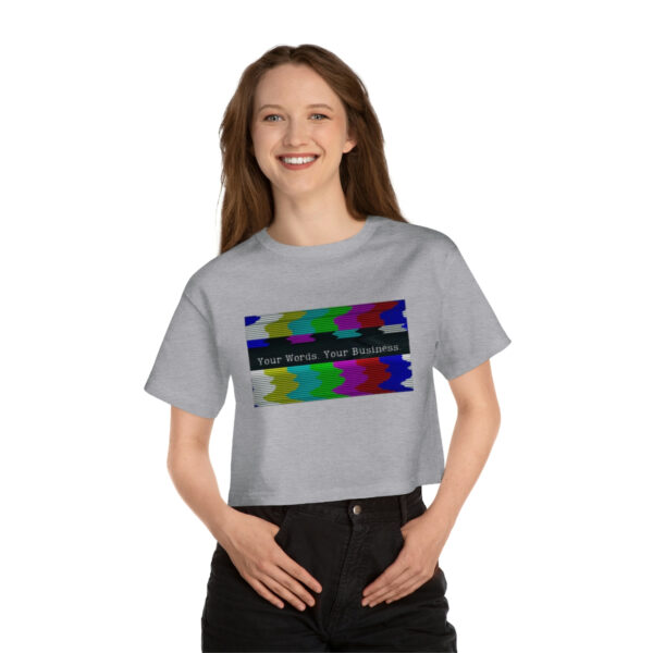 Glitchy TV Cropped Tee - Image 9